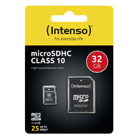 Intenso microSDHC 32 GB Class 10 + SD Adapter