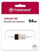 Transcend JetFlash 890 64 GB OTG USB Typ-C + USB 3.1